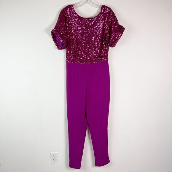 Alexia Admor NWOT Pink Sadie Sequin Top Jumpsuit Size M - Picture 2 of 7